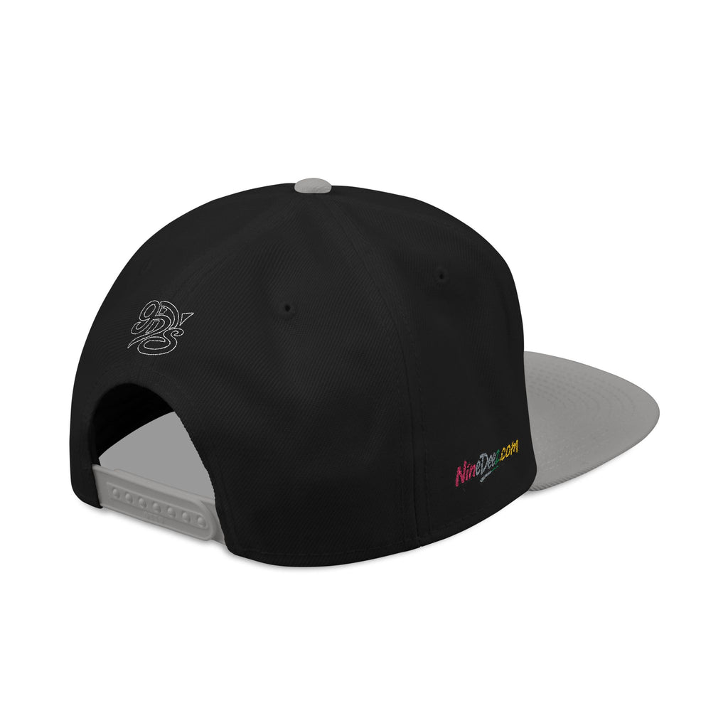 Embroidered Urban Snapback Hat — White Script Patch