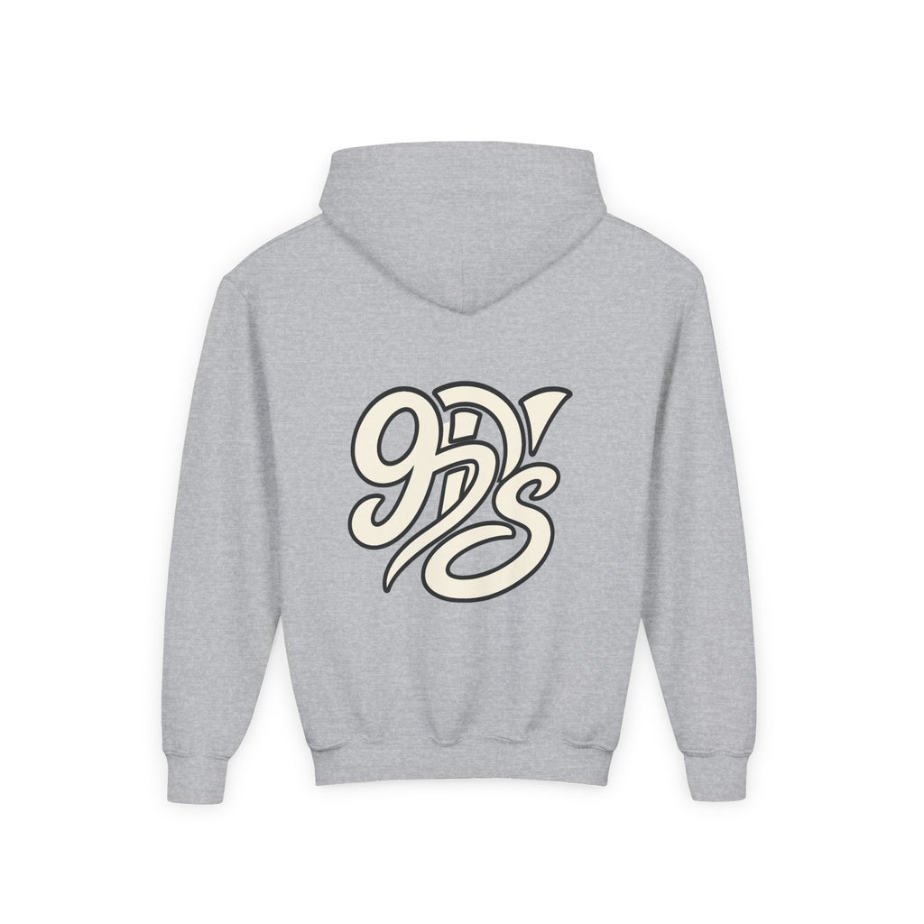 Youth Christmas Hoodie — Pixel Santa, Snowman & Reindeer "Merry Christmas"