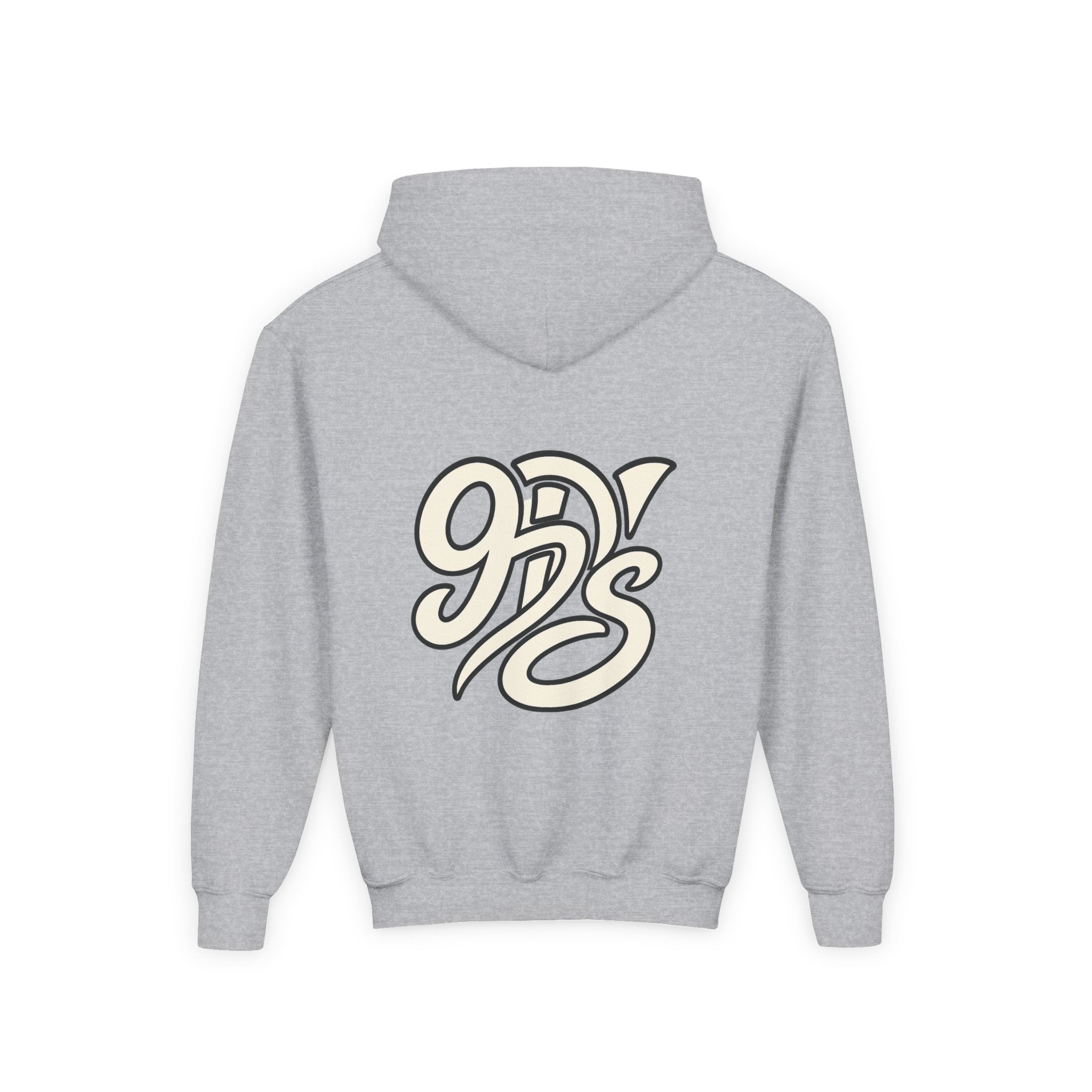 Youth Christmas Hoodie — Pixel Santa, Snowman & Reindeer "Merry Christmas"