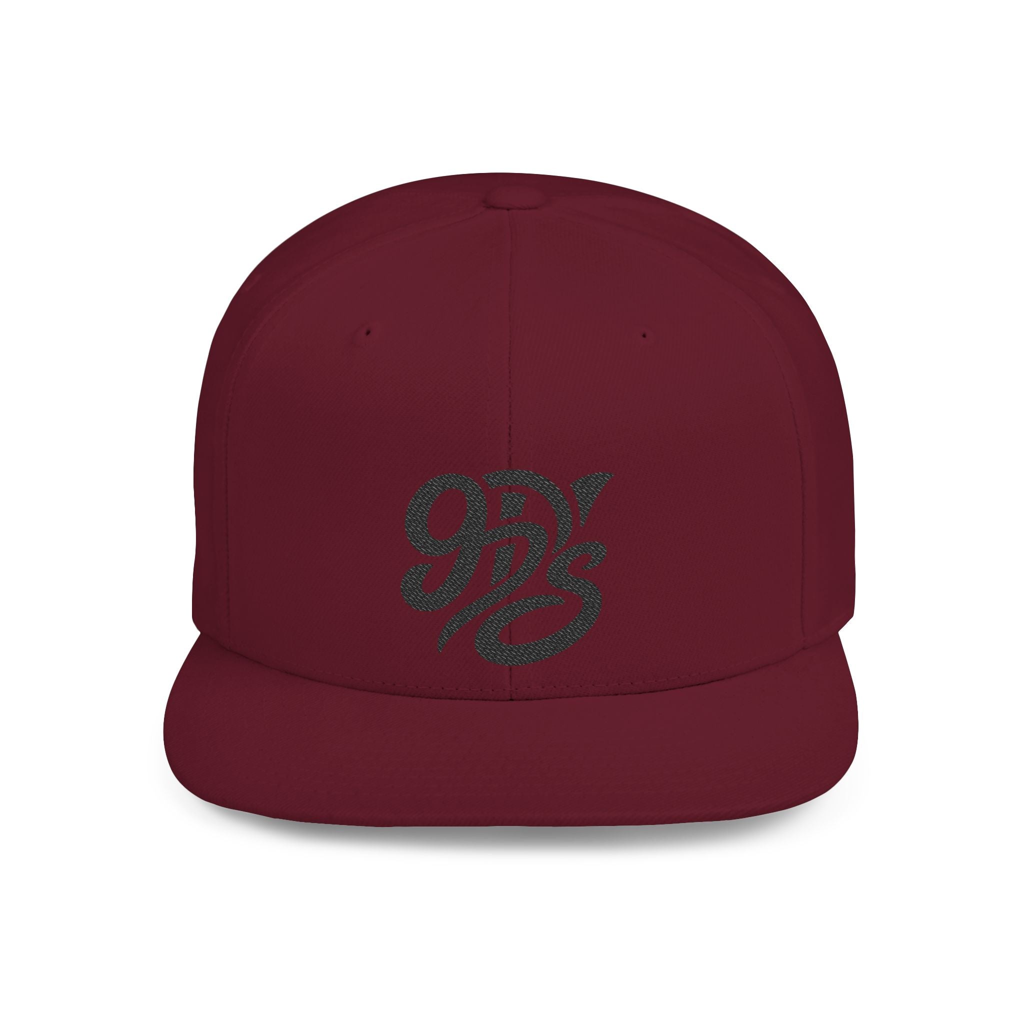 Snapback Hat — Retro Script "9D's" Logo Flat Bill Cap