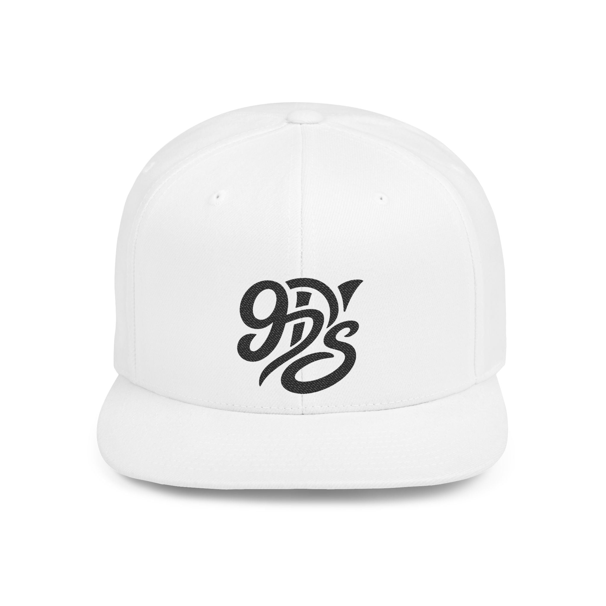 Snapback Hat — Retro Script "9D's" Logo Flat Bill Cap