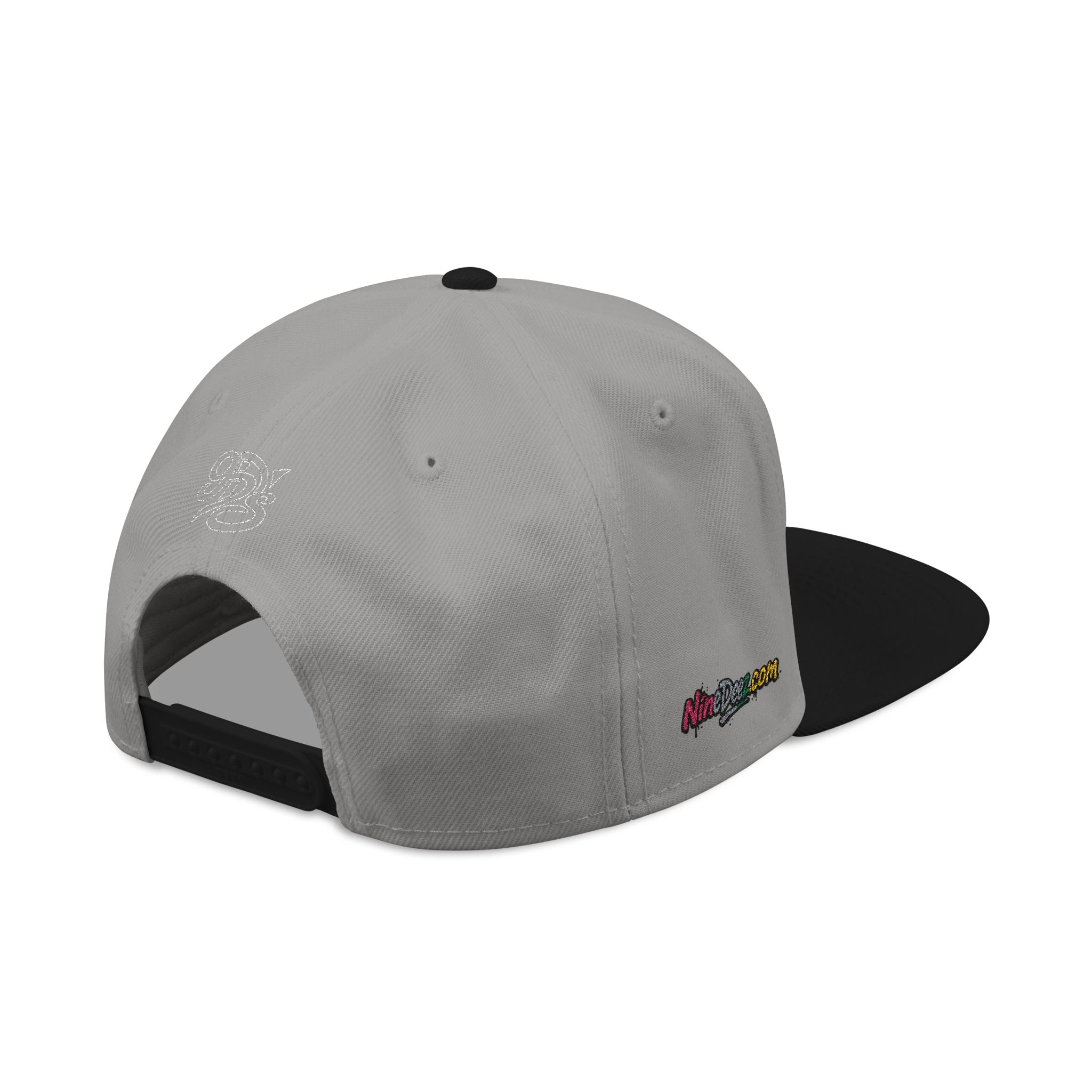 Embroidered Urban Snapback Hat — White Script Patch