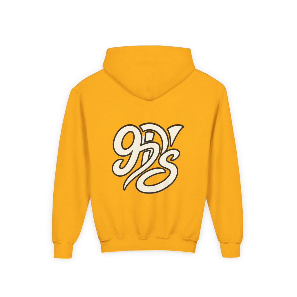 Youth Christmas Hoodie — Pixel Santa, Snowman & Reindeer "Merry Christmas"