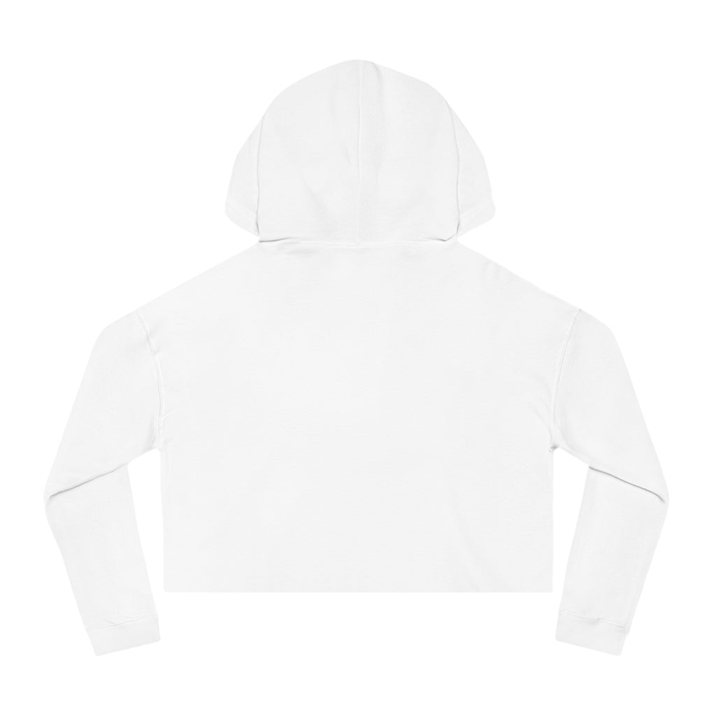 Cropped Hoodie — Minimal Script Logo Women's Cropped Hooded Sweatshirt