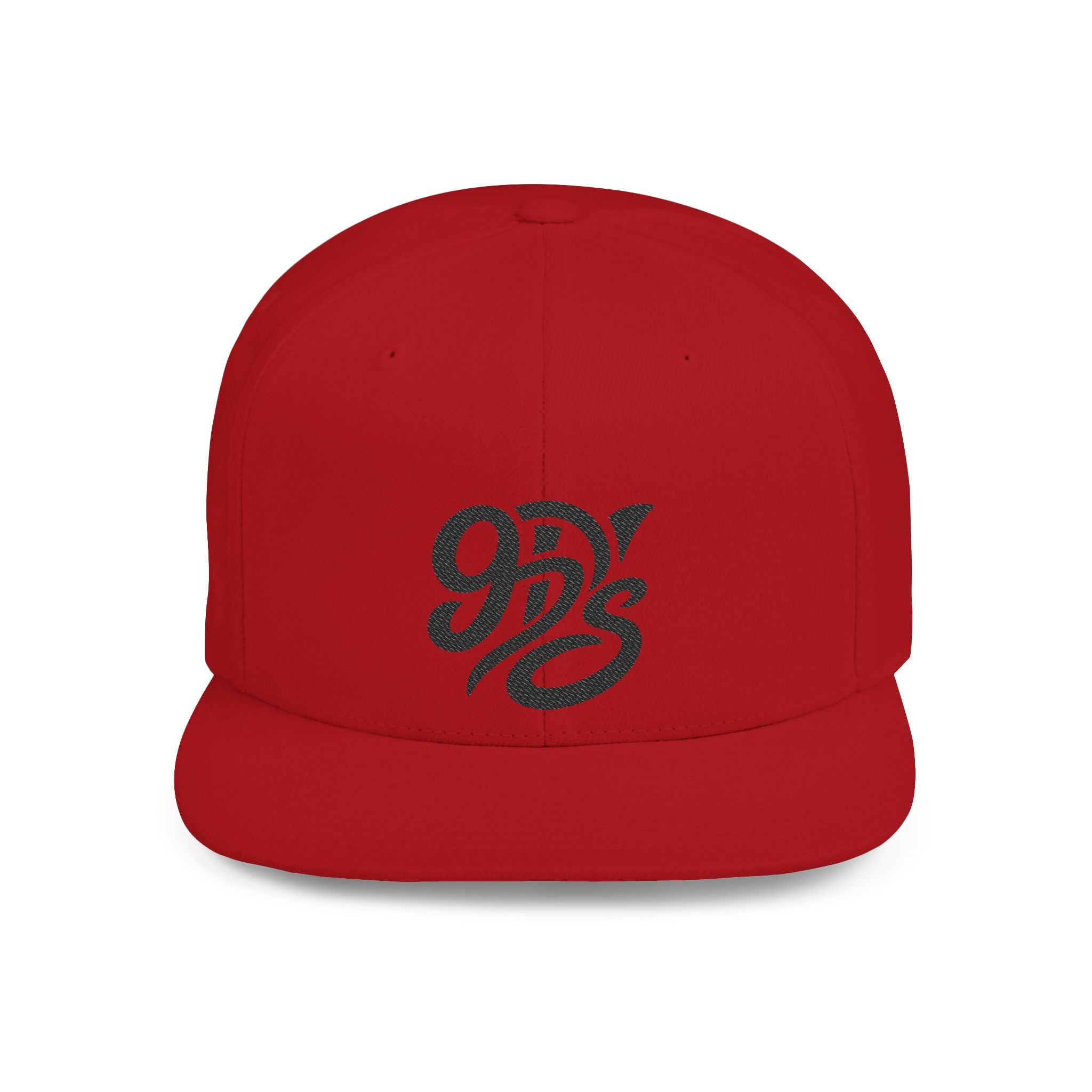 Snapback Hat — Retro Script "9D's" Logo Flat Bill Cap