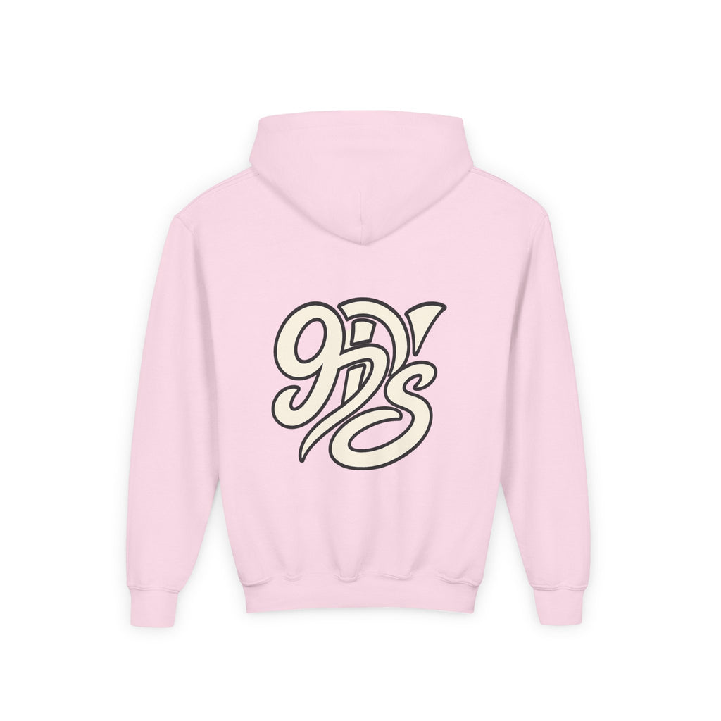 Youth Christmas Hoodie — Pixel Santa, Snowman & Reindeer "Merry Christmas"