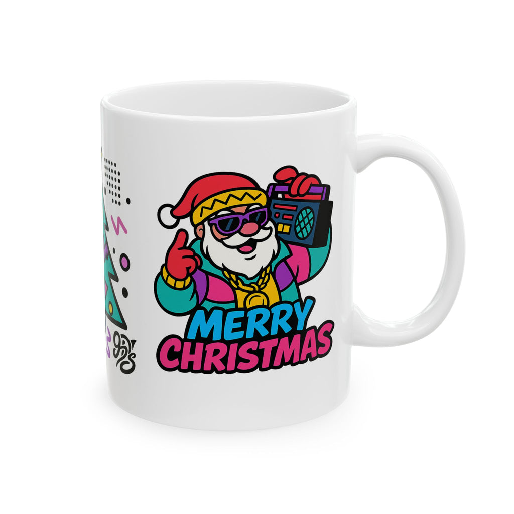 Christmas Funk Holiday Mug — Retro Tree & Santa Coffee Cup (11oz/15oz)