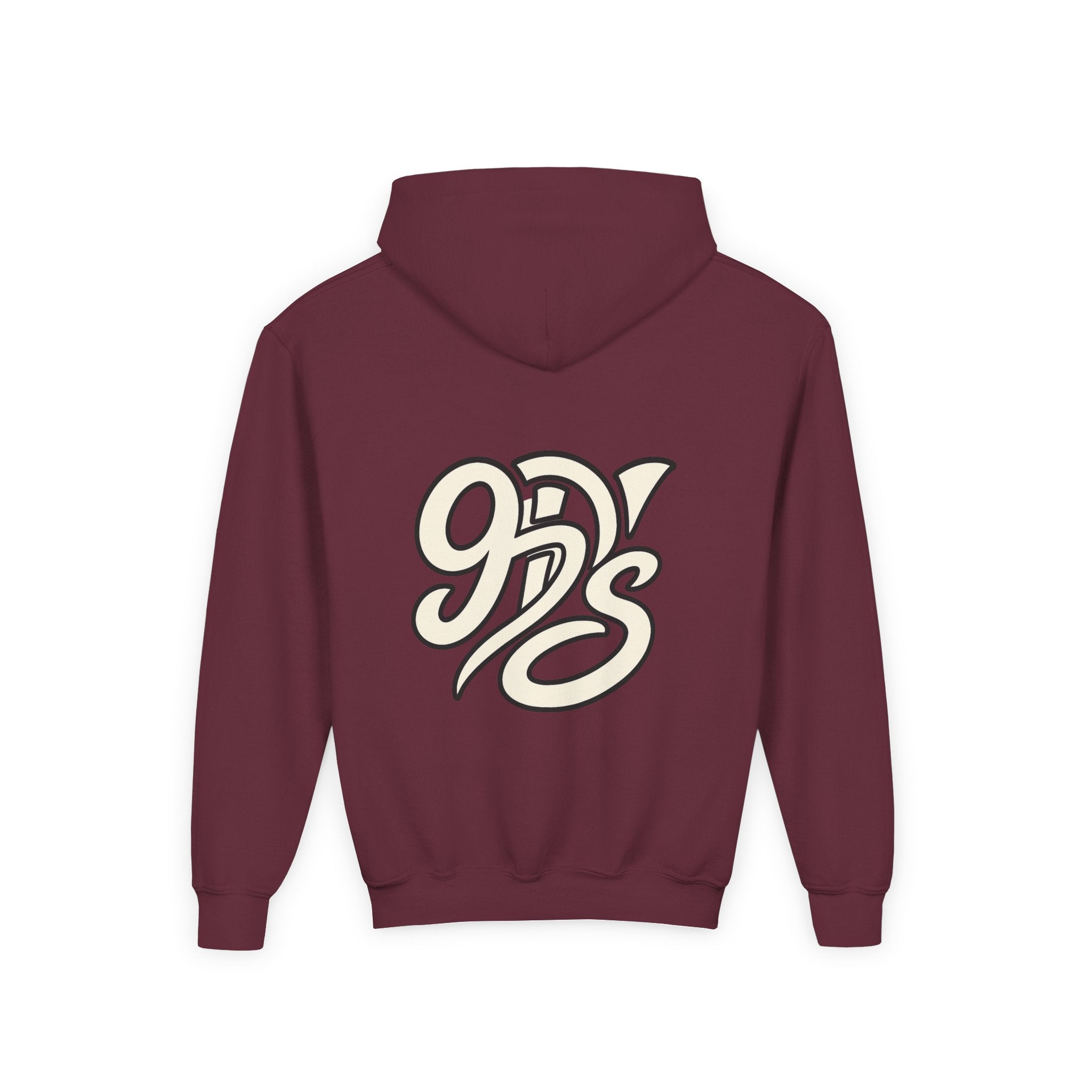 Youth Christmas Hoodie — Pixel Santa, Snowman & Reindeer "Merry Christmas"