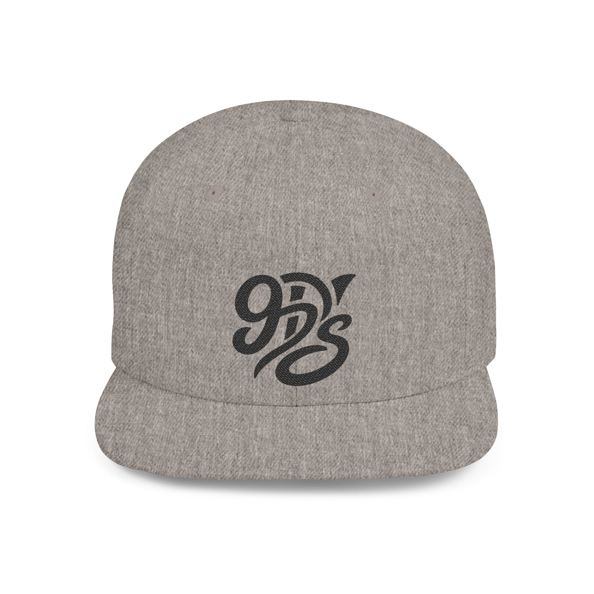 Snapback Hat — Retro Script "9D's" Logo Flat Bill Cap