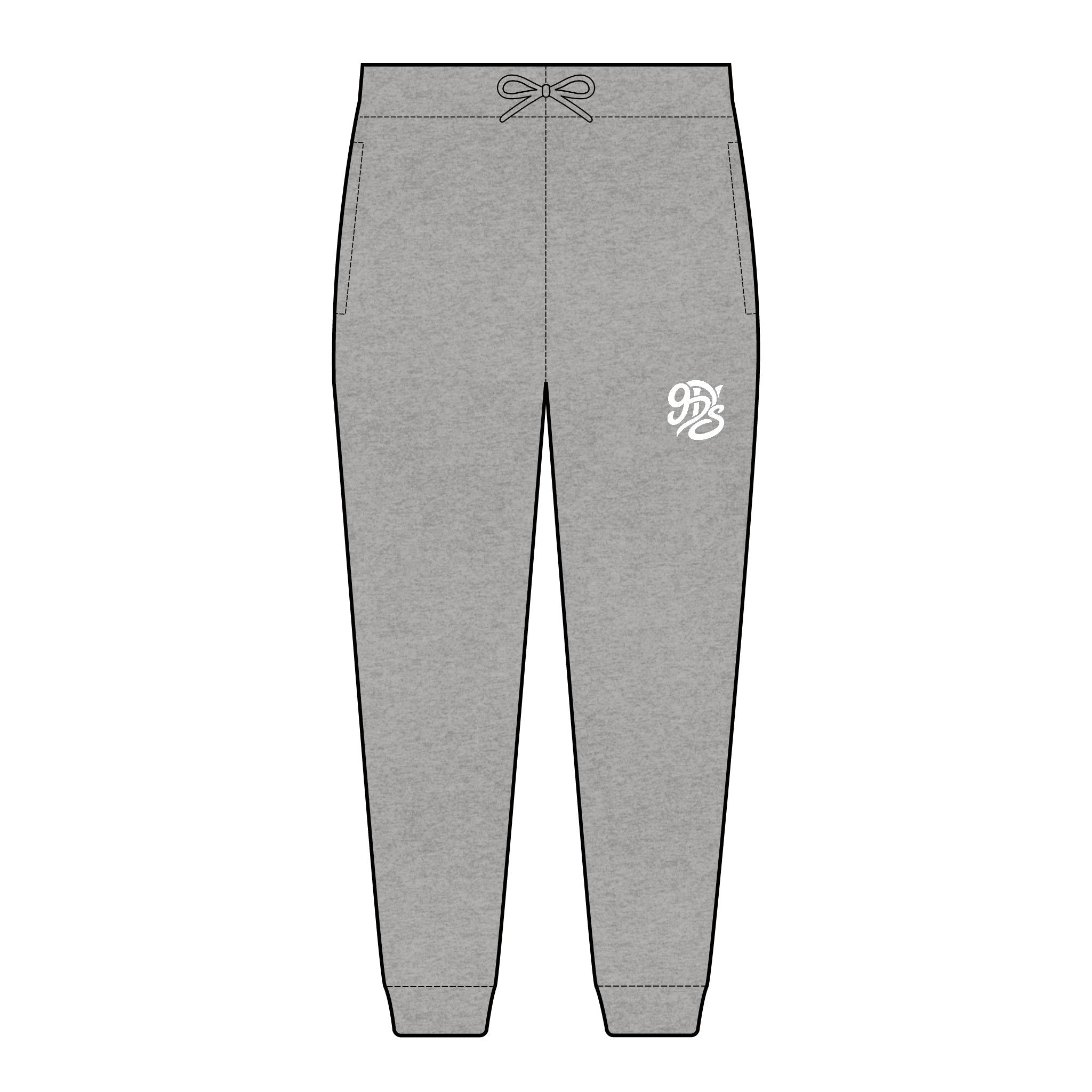 Embroidered Monogram Joggers — Cozy Fleece Sweatpants with Script 'DB2' Logo