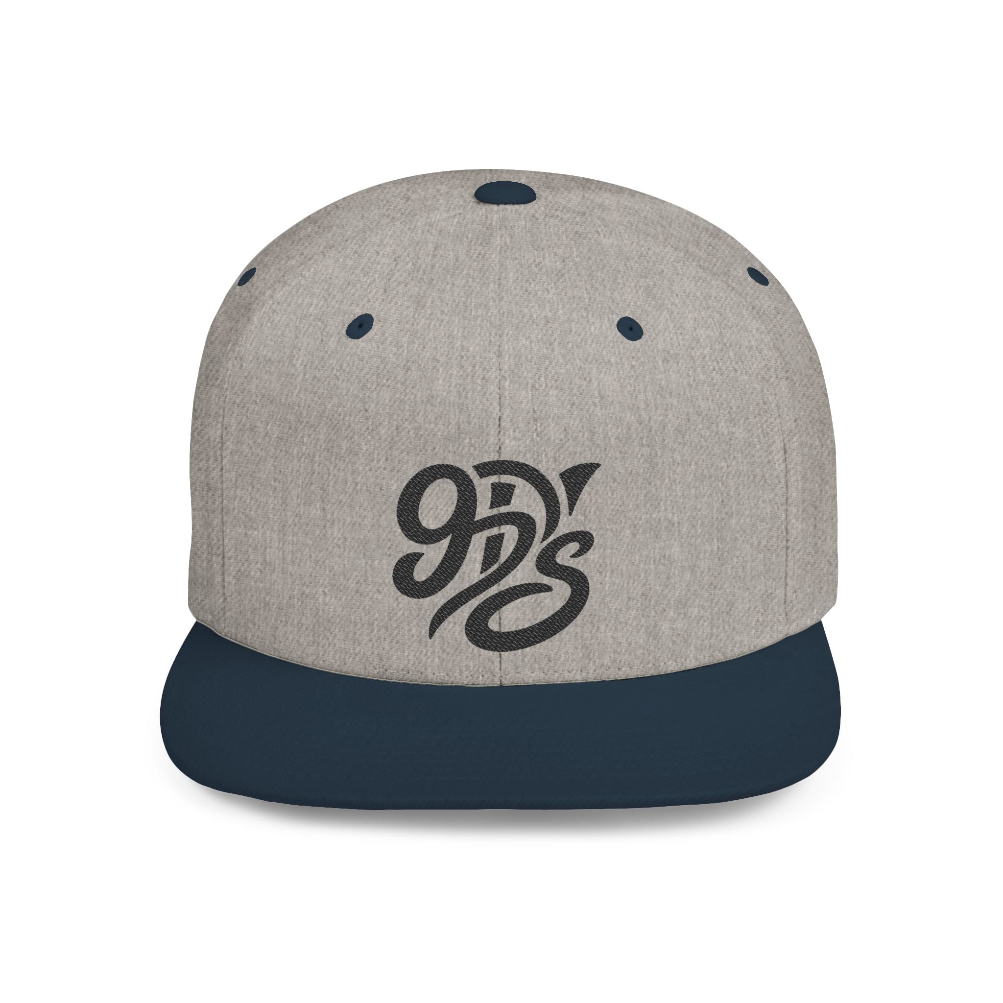 Snapback Hat — Retro Script "9D's" Logo Flat Bill Cap