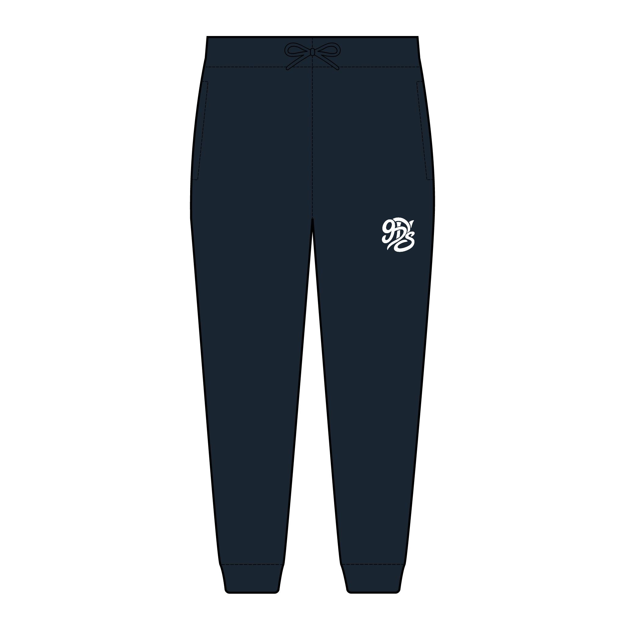 Embroidered Monogram Joggers — Cozy Fleece Sweatpants with Script 'DB2' Logo