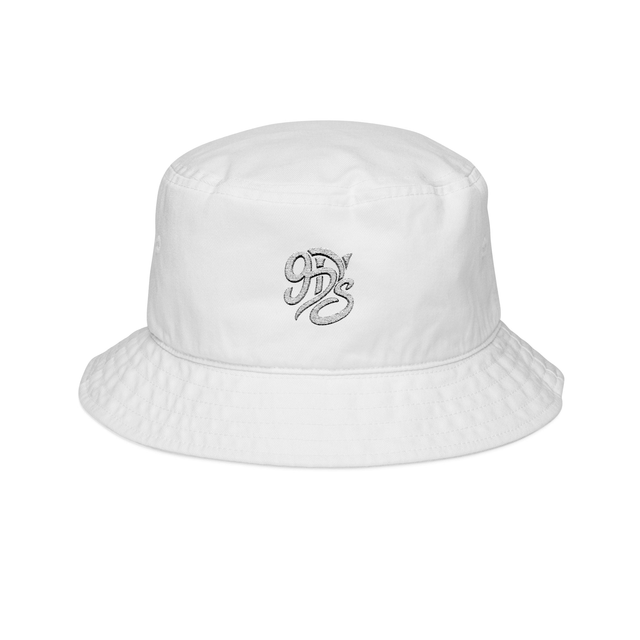 Embroidered Script Logo Bucket Hat — Casual Streetwear Sun Hat