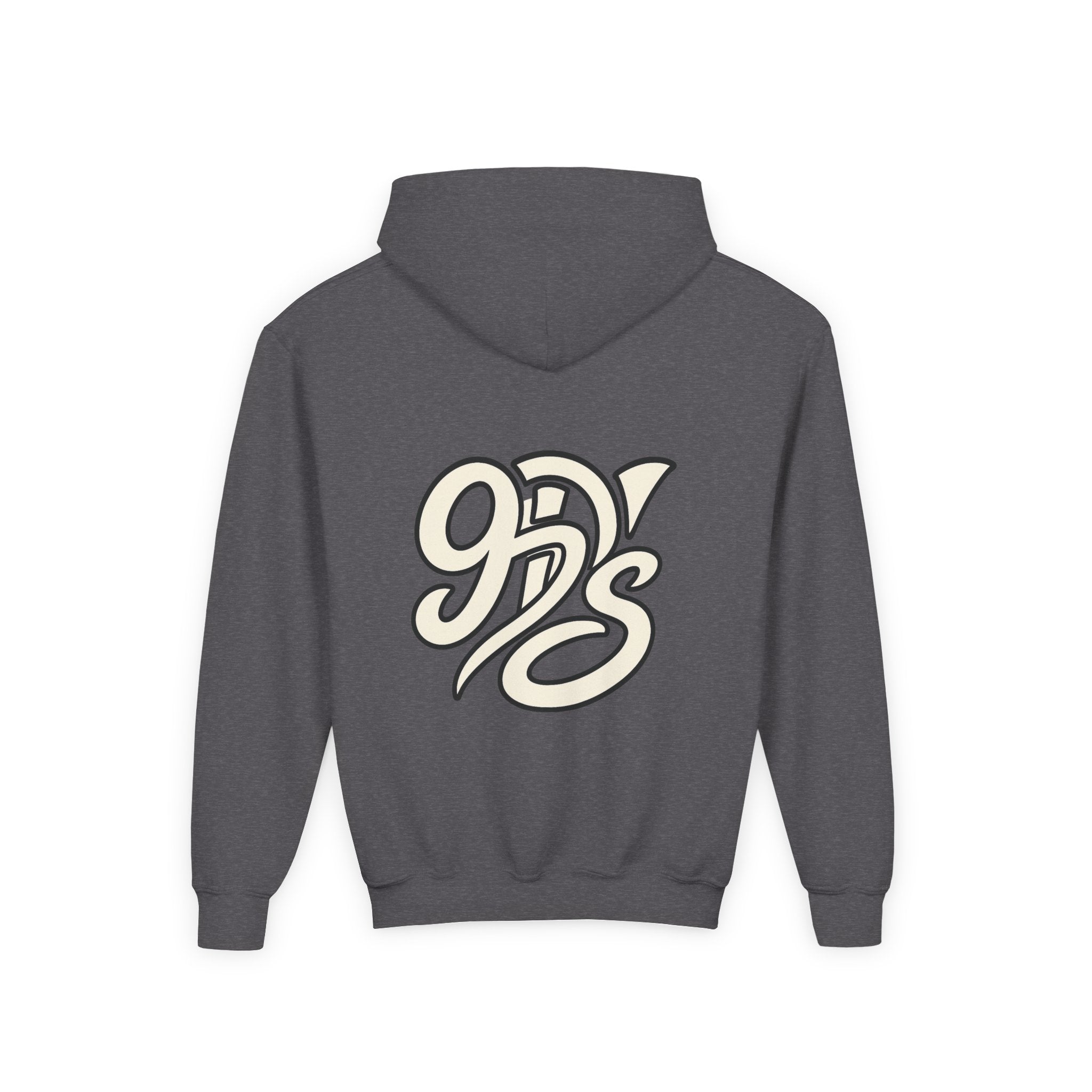 Youth Christmas Hoodie — Pixel Santa, Snowman & Reindeer "Merry Christmas"