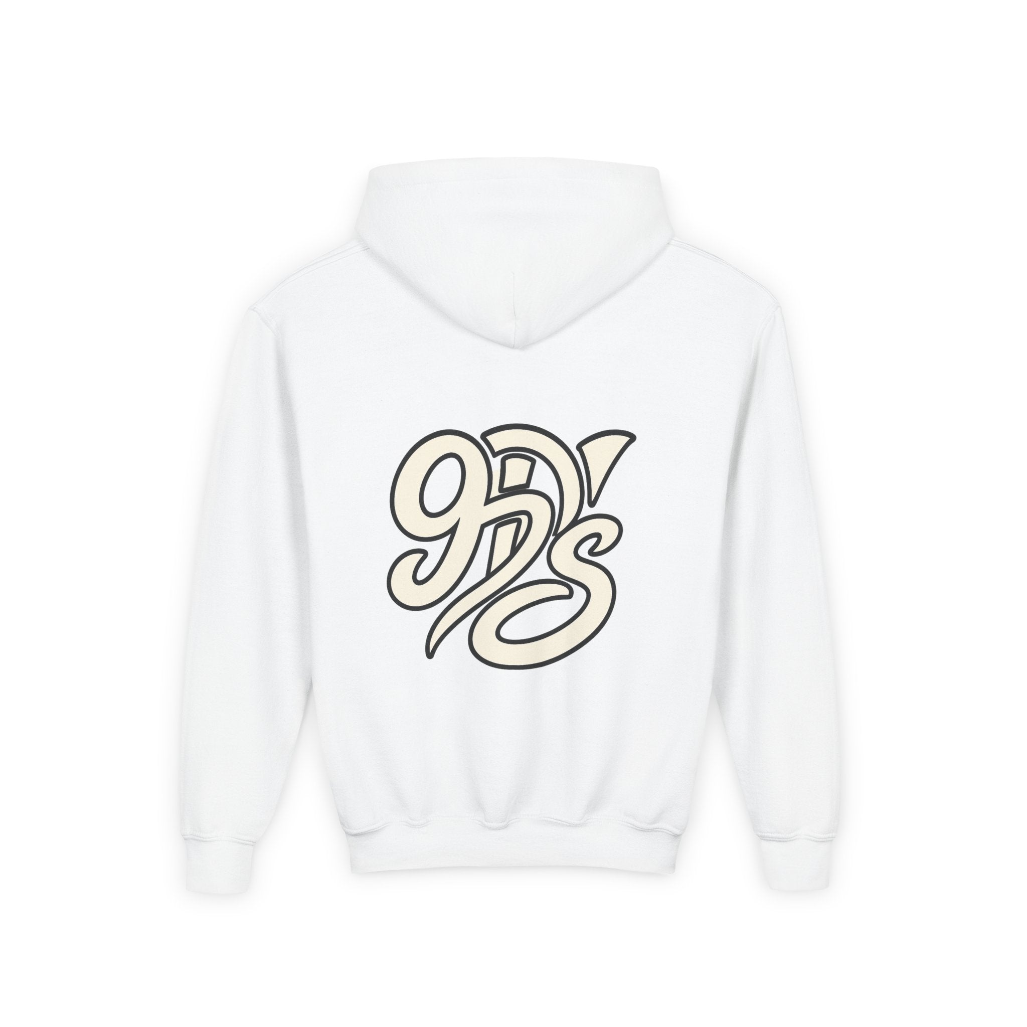 Youth Christmas Hoodie — Pixel Santa, Snowman & Reindeer "Merry Christmas"