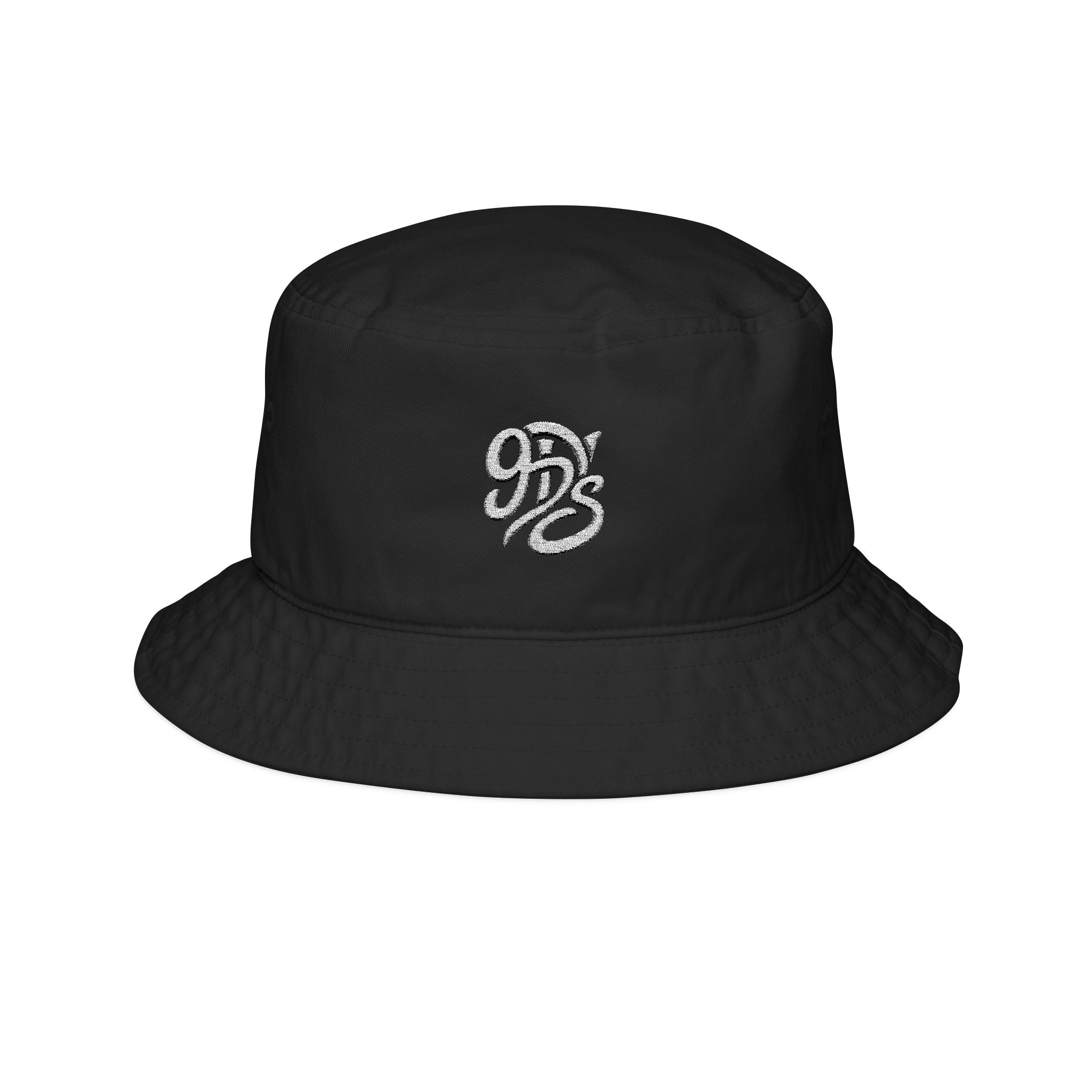Embroidered Script Logo Bucket Hat — Casual Streetwear Sun Hat