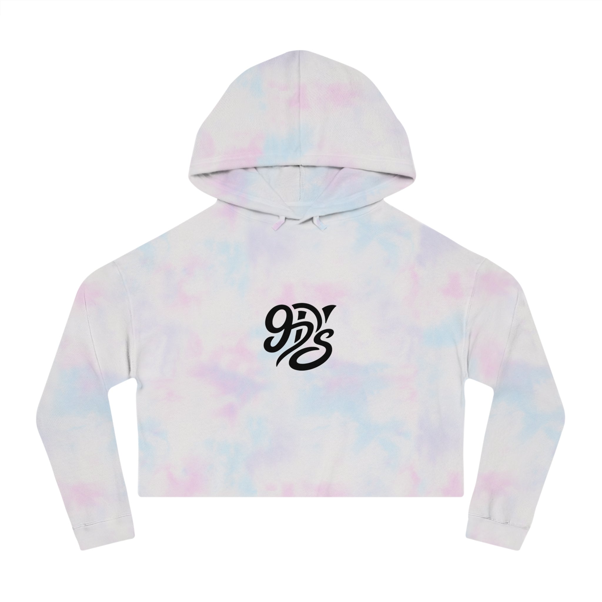 Cropped Hoodie — Minimal Script Logo Women's Cropped Hooded Sweatshirt