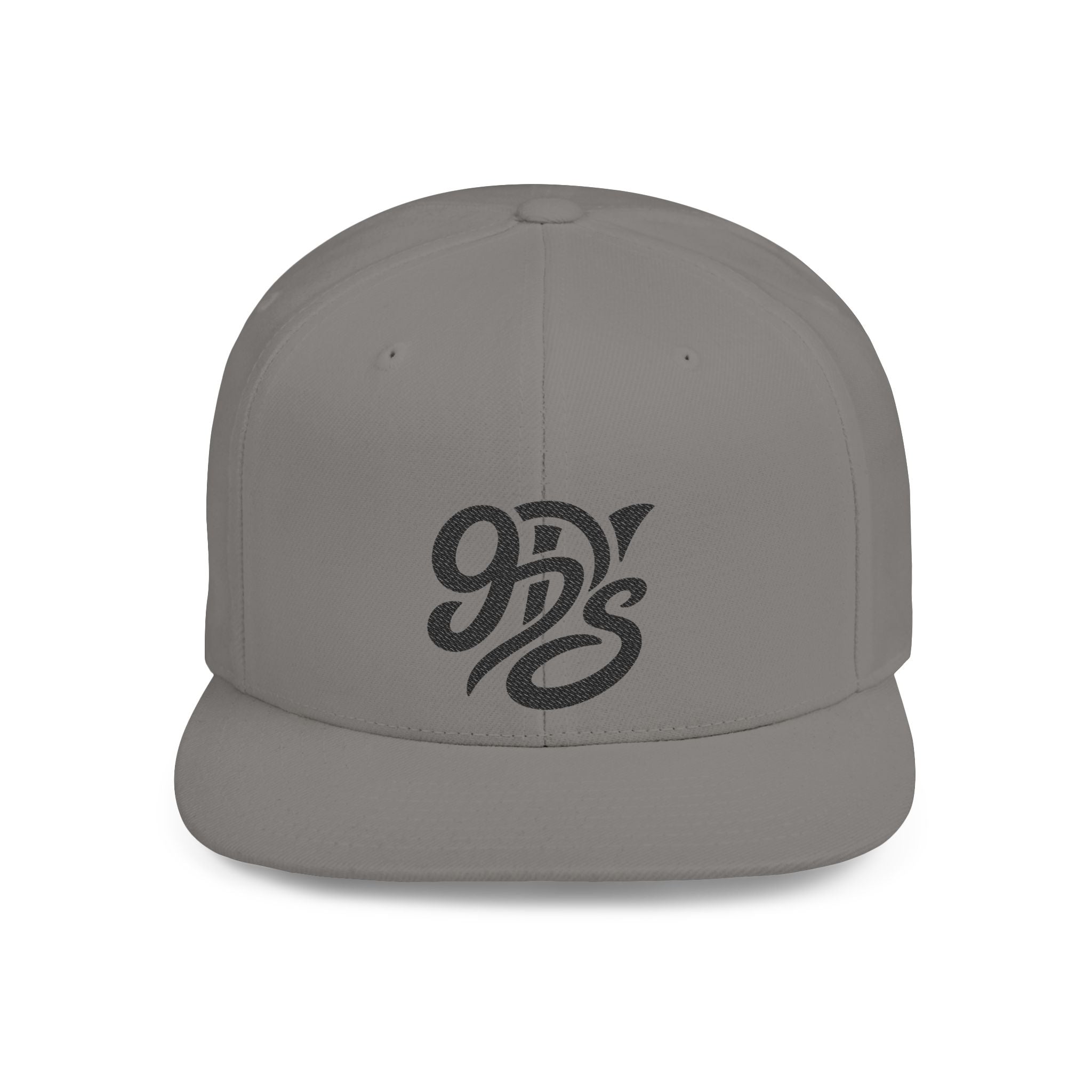Snapback Hat — Retro Script "9D's" Logo Flat Bill Cap