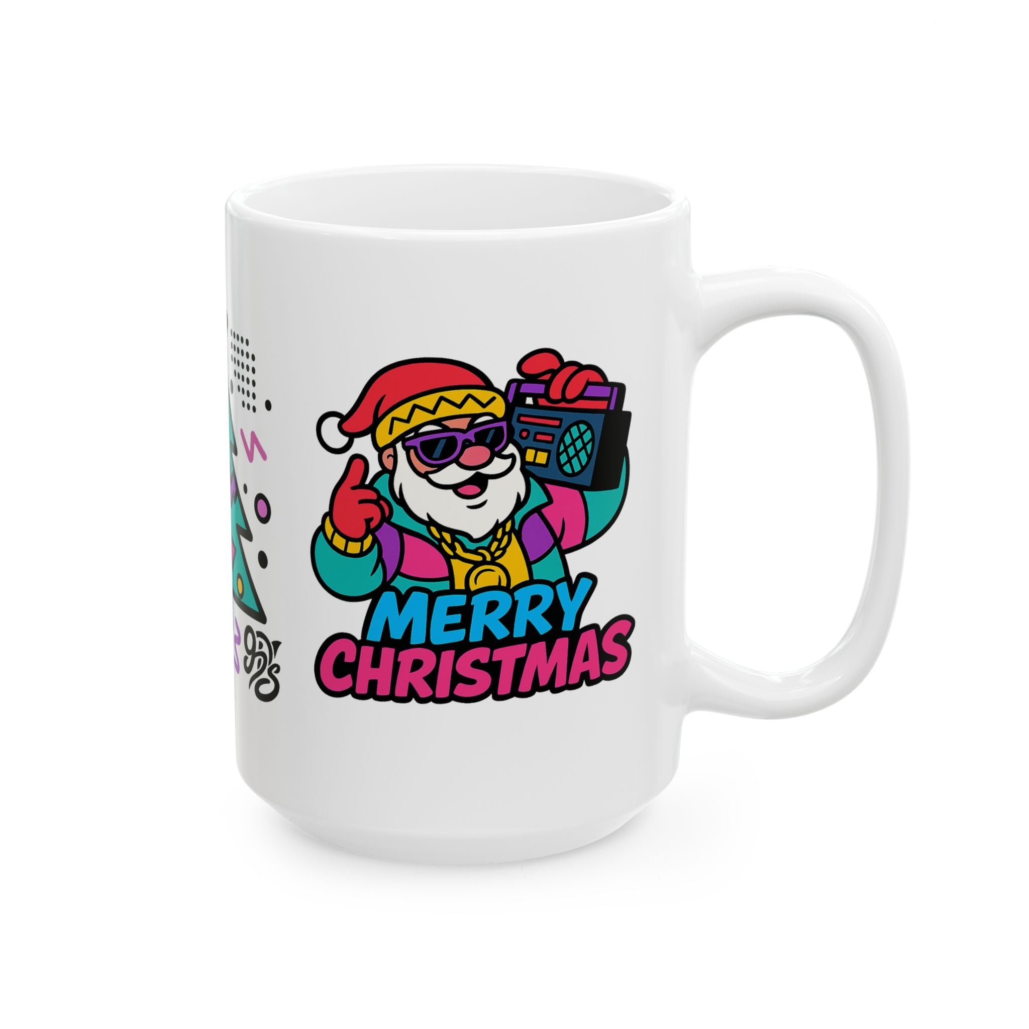 Christmas Funk Holiday Mug — Retro Tree & Santa Coffee Cup (11oz/15oz)