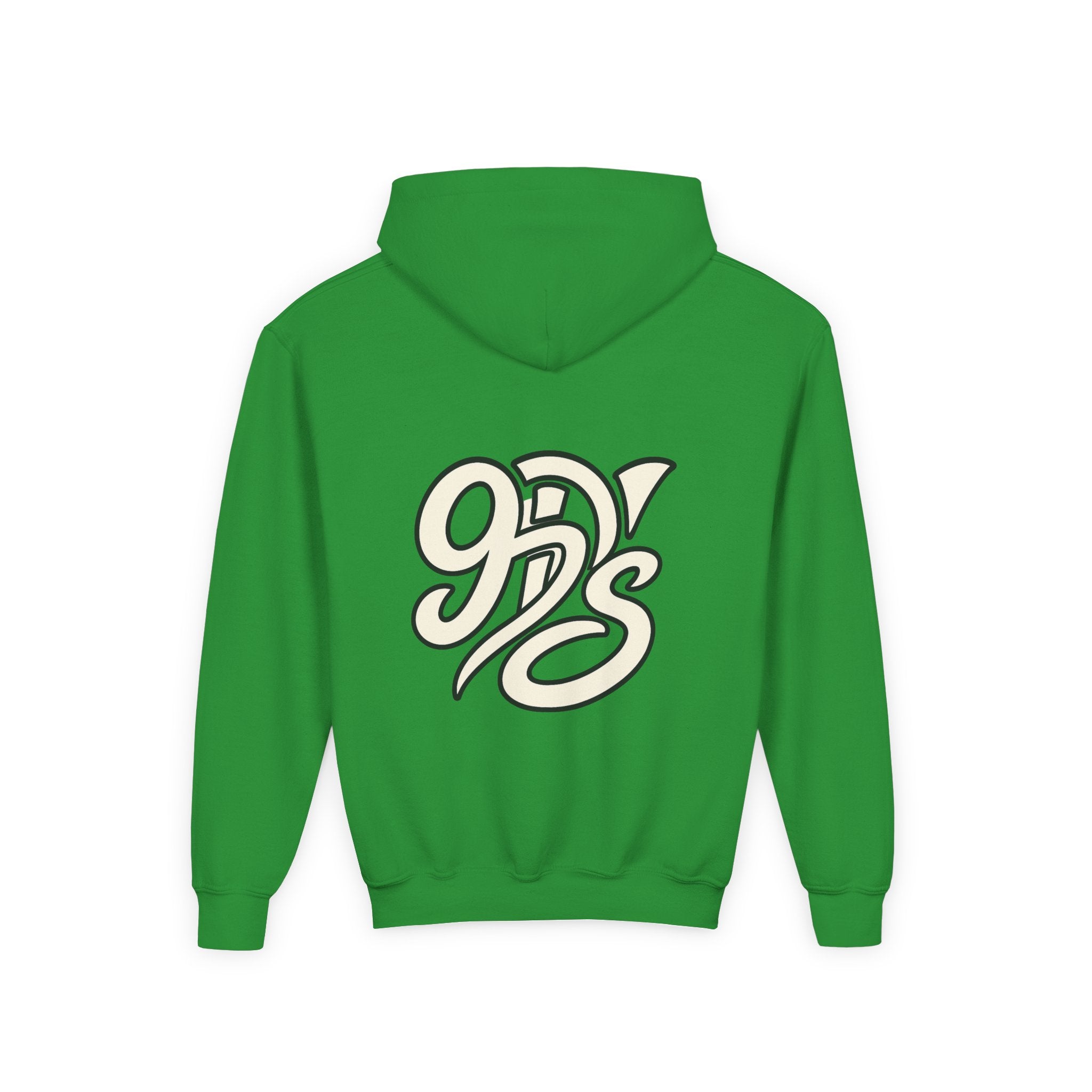 Youth Christmas Hoodie — Pixel Santa, Snowman & Reindeer "Merry Christmas"