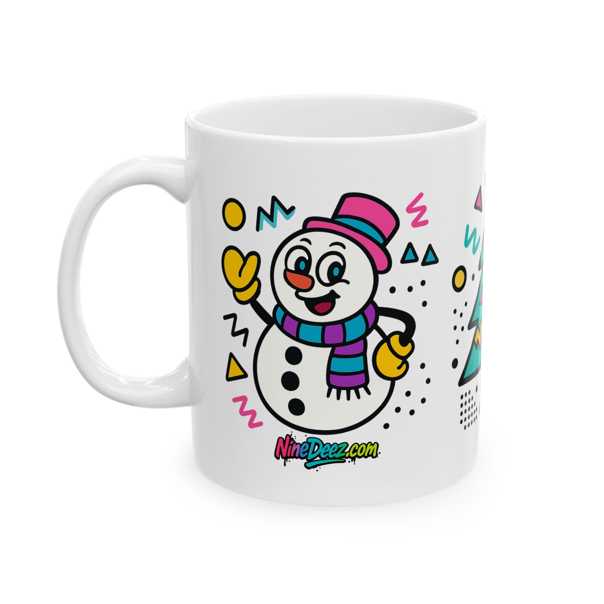 Christmas Funk Holiday Mug — Retro Tree & Santa Coffee Cup (11oz/15oz)